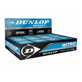 3 Dunlop Squashbälle Squashball INTRO Anfänger Hobbyspieler 1 blauer Punkt 