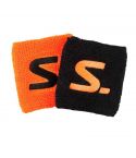 Salming Schweißband 7 cm. schwarz-orange (2x)