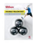 Wilson Squashball doppelter gelber Punkt (3x)