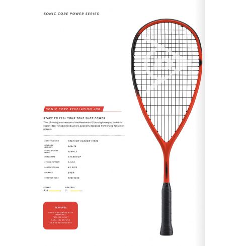 Dunlop Sonic Core Revelation Junior Squashschläger