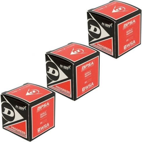Dunlop Squashball (3x) Fortschritt (roter Punkt)