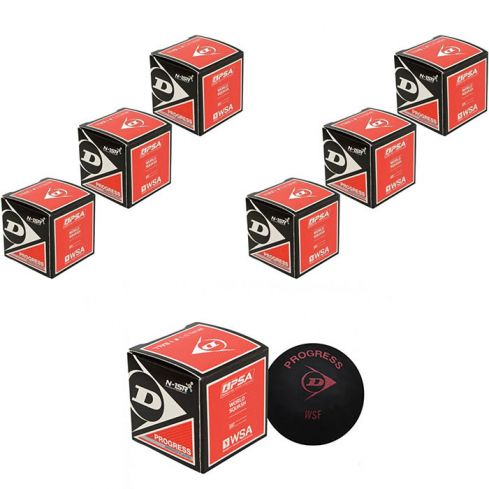 Dunlop Squashball (6x) Fortschritt (roter Punkt)