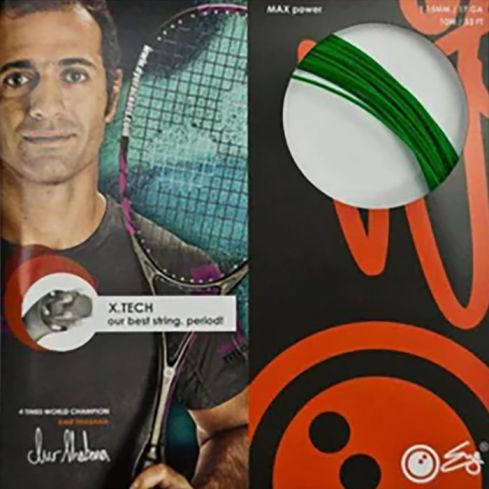 Eye X Tech 1.15 Squash-Saite grün 10 m