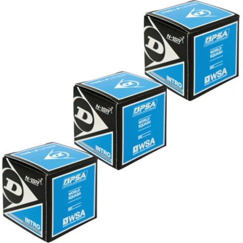 Dunlop Squashball (3x) Intro (blauer Punkt)