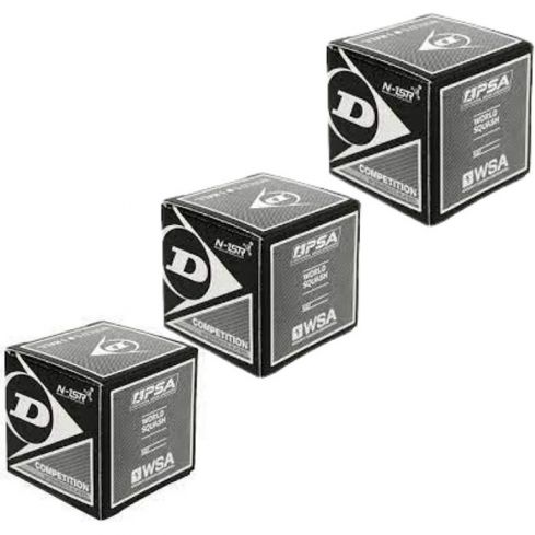 Dunlop Squashball (3x) Competition (nur gelber Punkt)